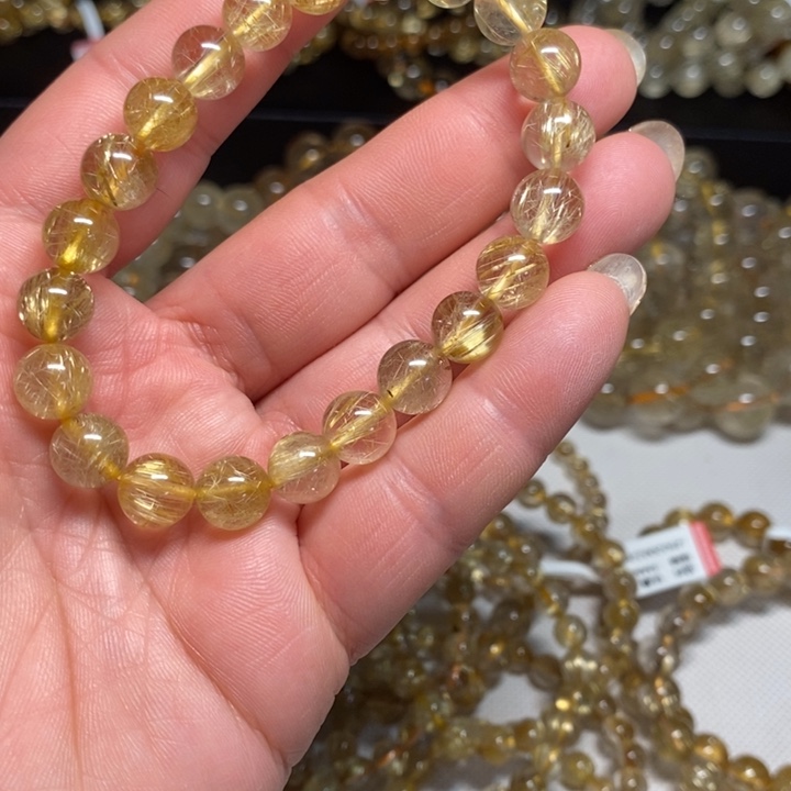 水晶手链未镶嵌希*天然钛晶手链