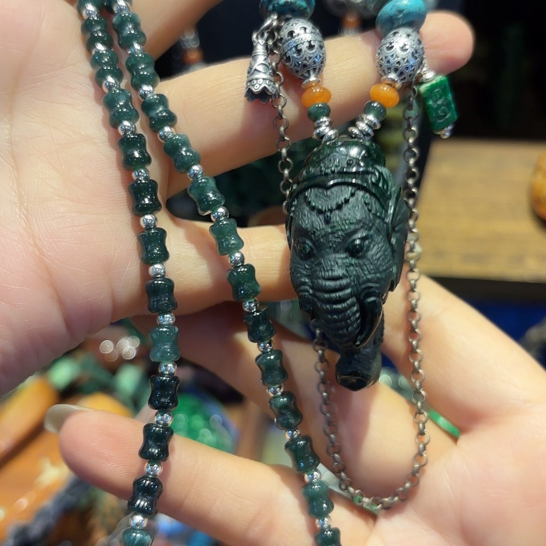 翡翠颈饰未镶嵌原创