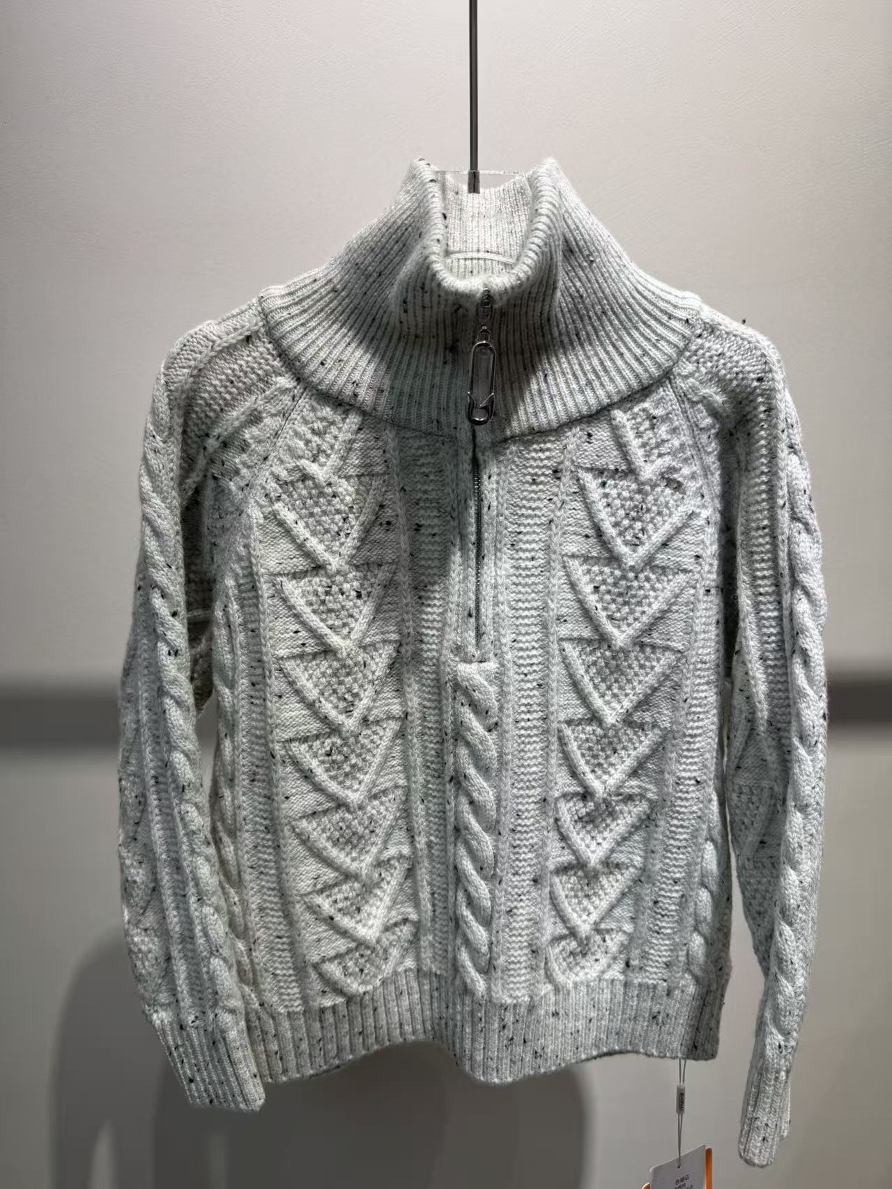 XTJ STUDIO童装 设计师款 JBB中大童 半拉链高领毛衣 新品