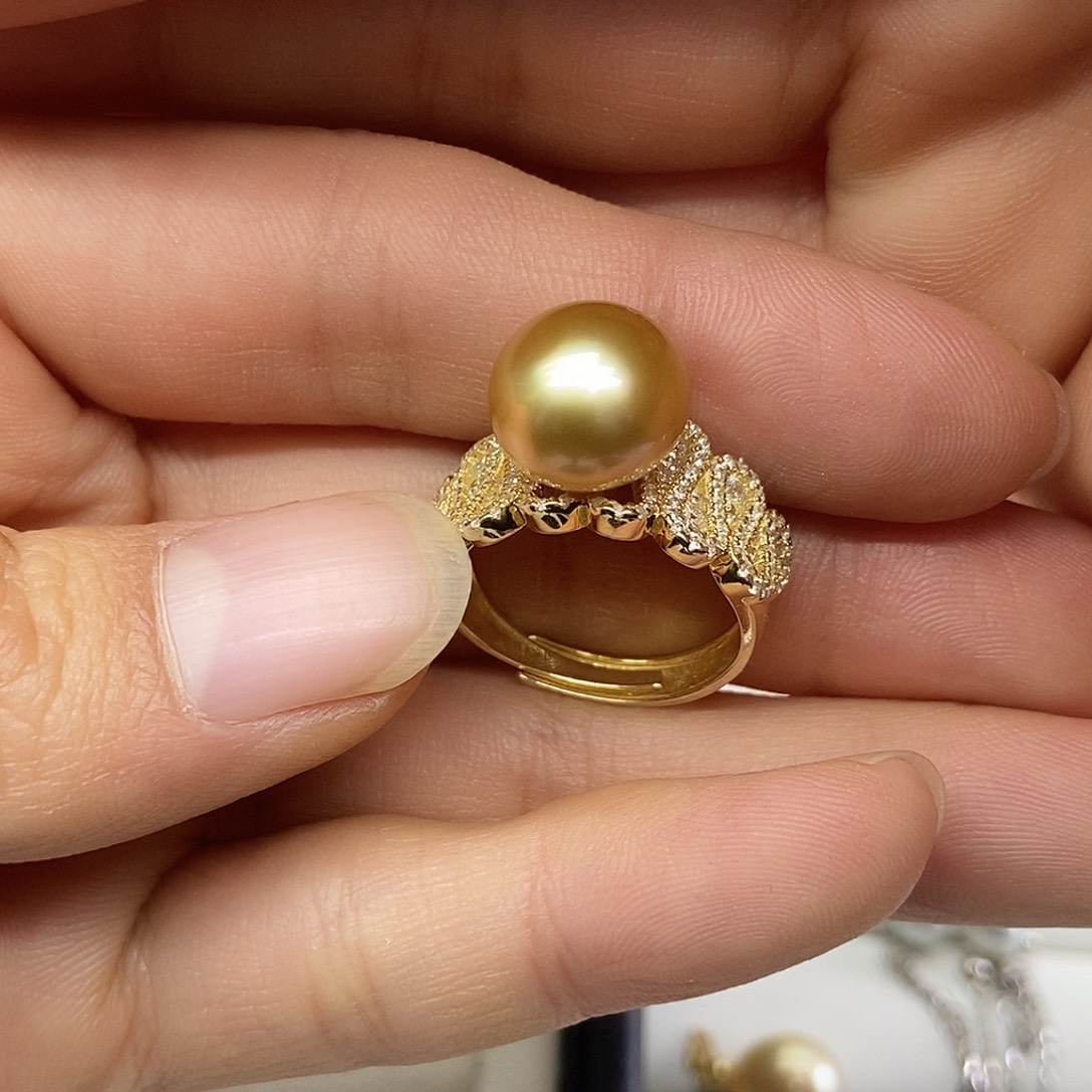 海水珍珠银S925镶嵌戒圈