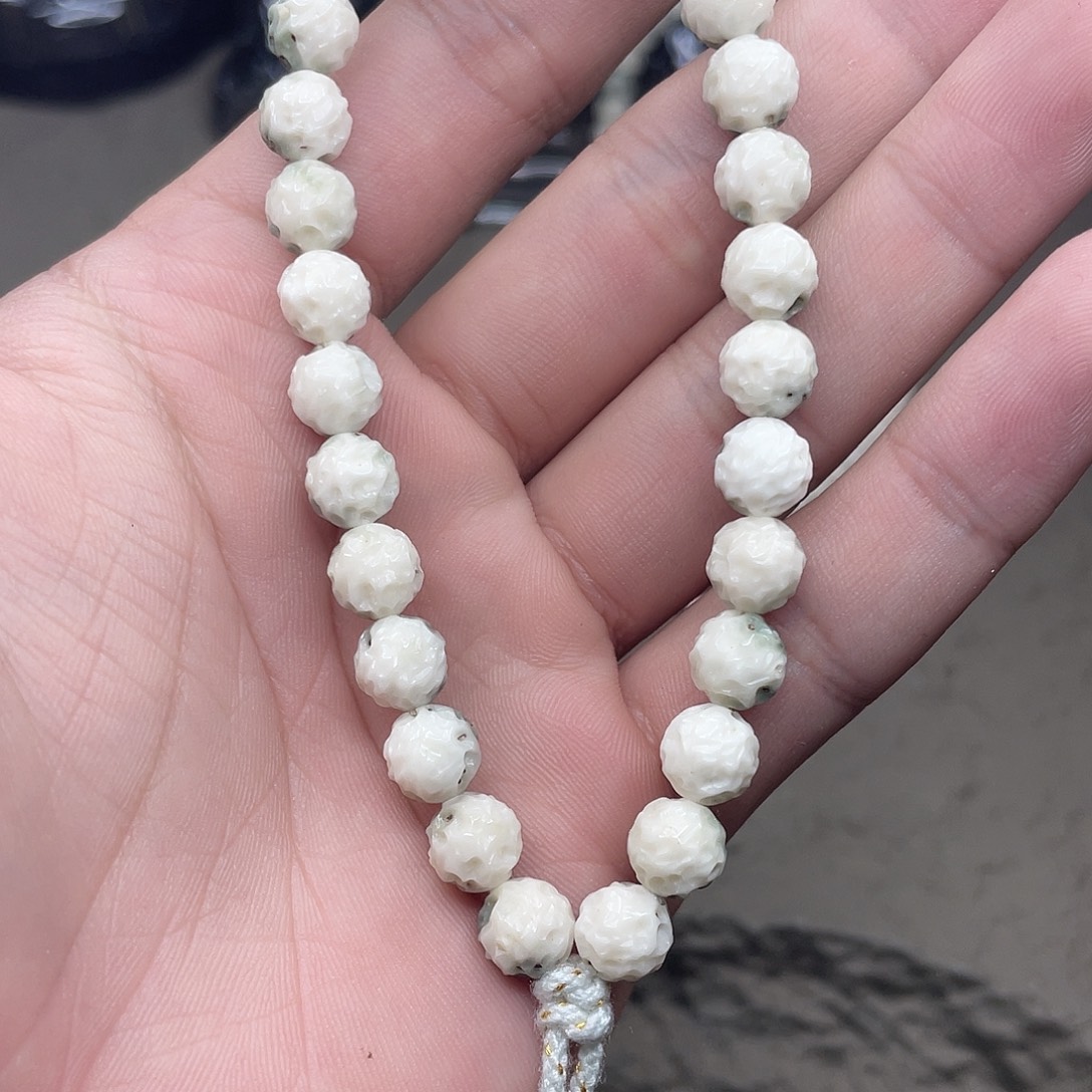 星月菩提吊坠8.改无相手持白冰绿背