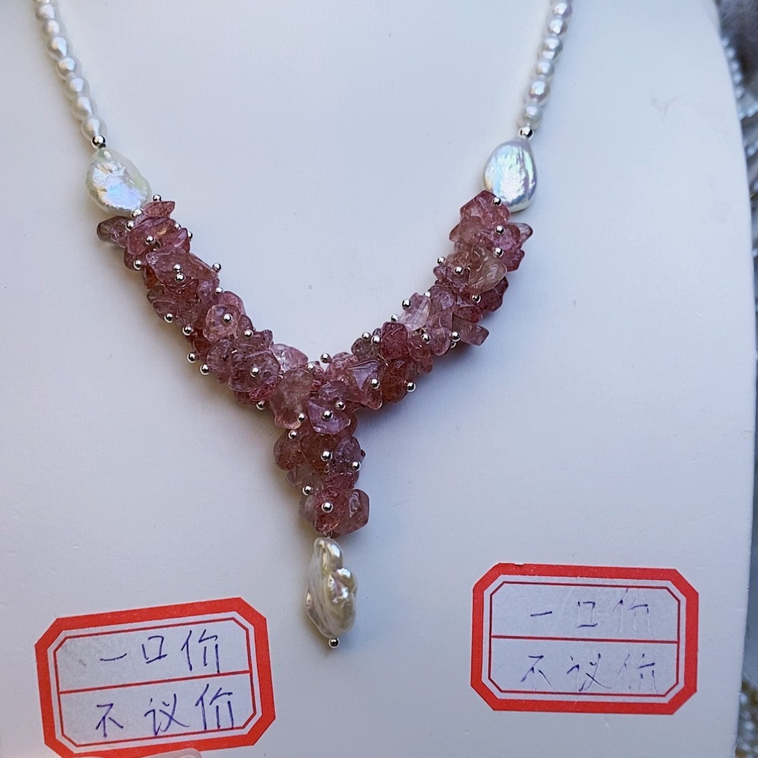 淡水珍珠颈饰银S925镶嵌