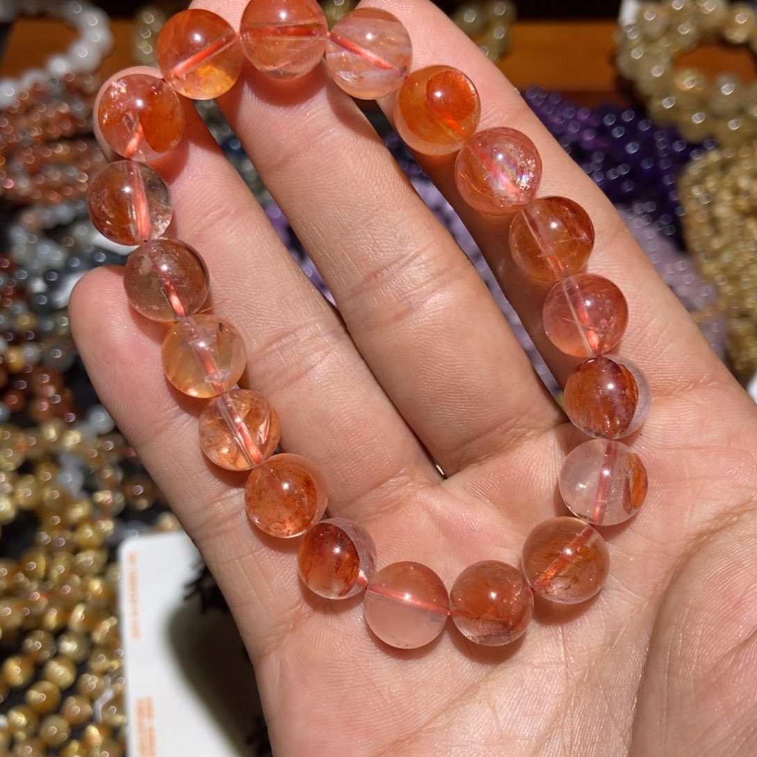 水晶手链未镶嵌红浇花11m