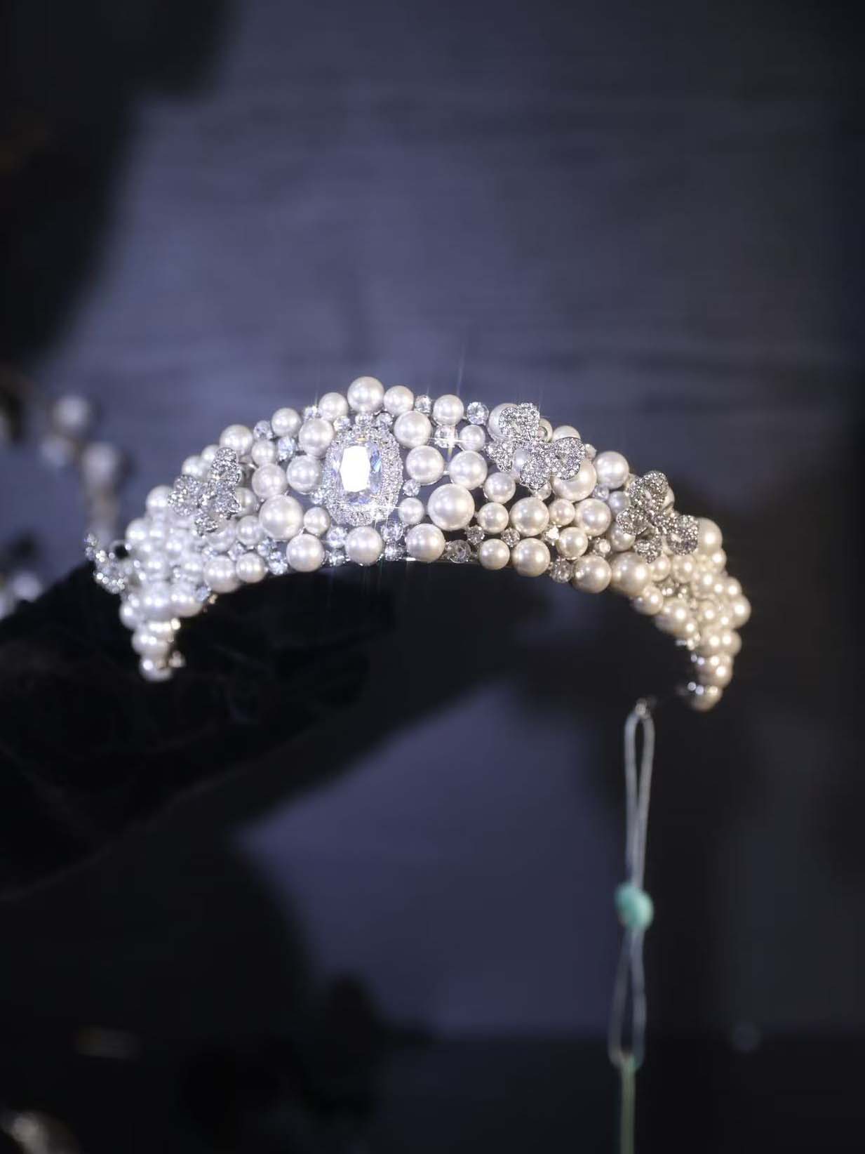 ete新娘饰品大气珍珠皇冠高级韩式新娘结婚婚纱礼服头饰生日网红