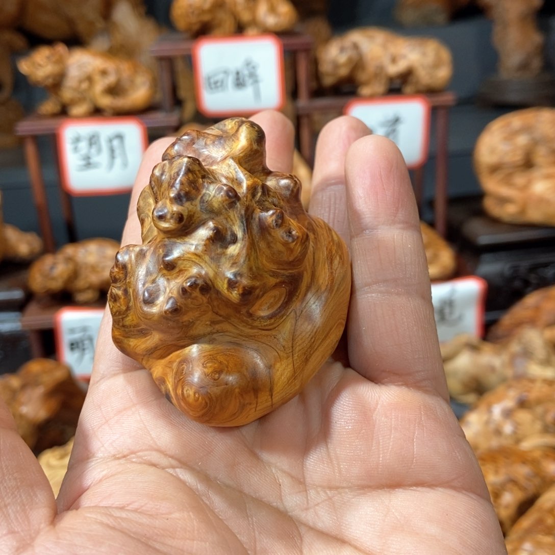 柏木（崖柏）木雕手工把件太行崖柏瘤疤料