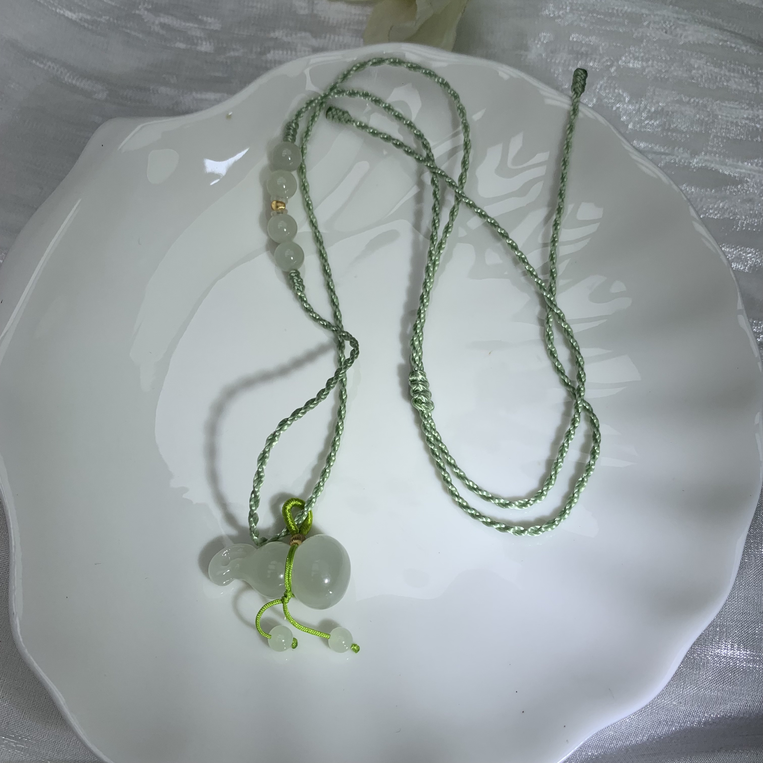 天然和田玉葫芦项链 多样性发其一 F817