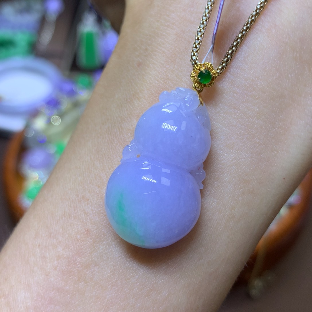 【闪购商品】翡翠颈饰18K金镶嵌翡翠