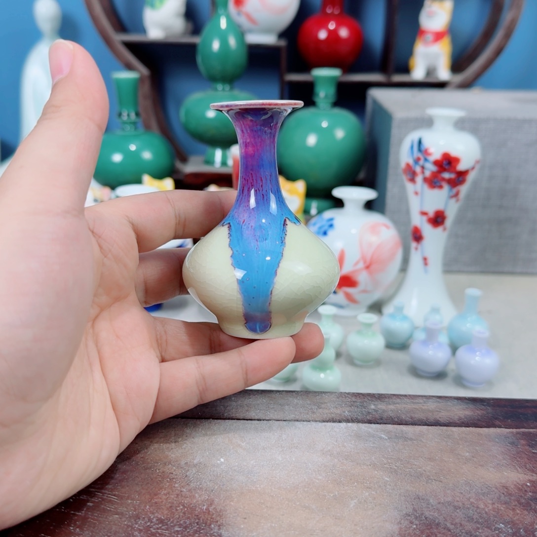 陶瓷手工小花器摆件