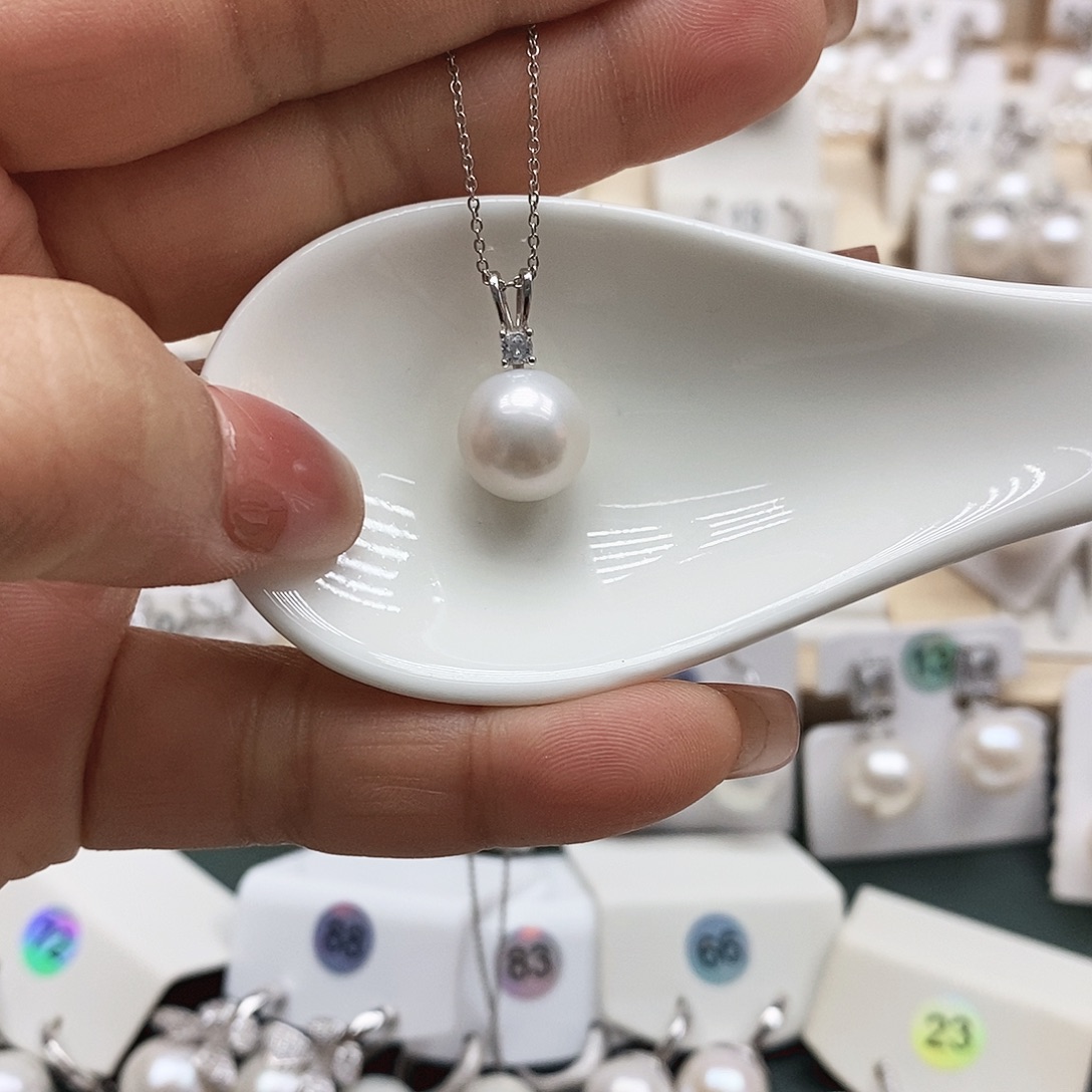颈饰淡水珍珠银S925镶嵌