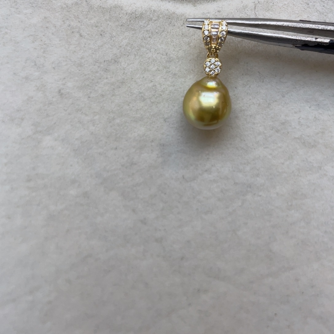 吊坠(不含链)海水珍珠银S925镶嵌