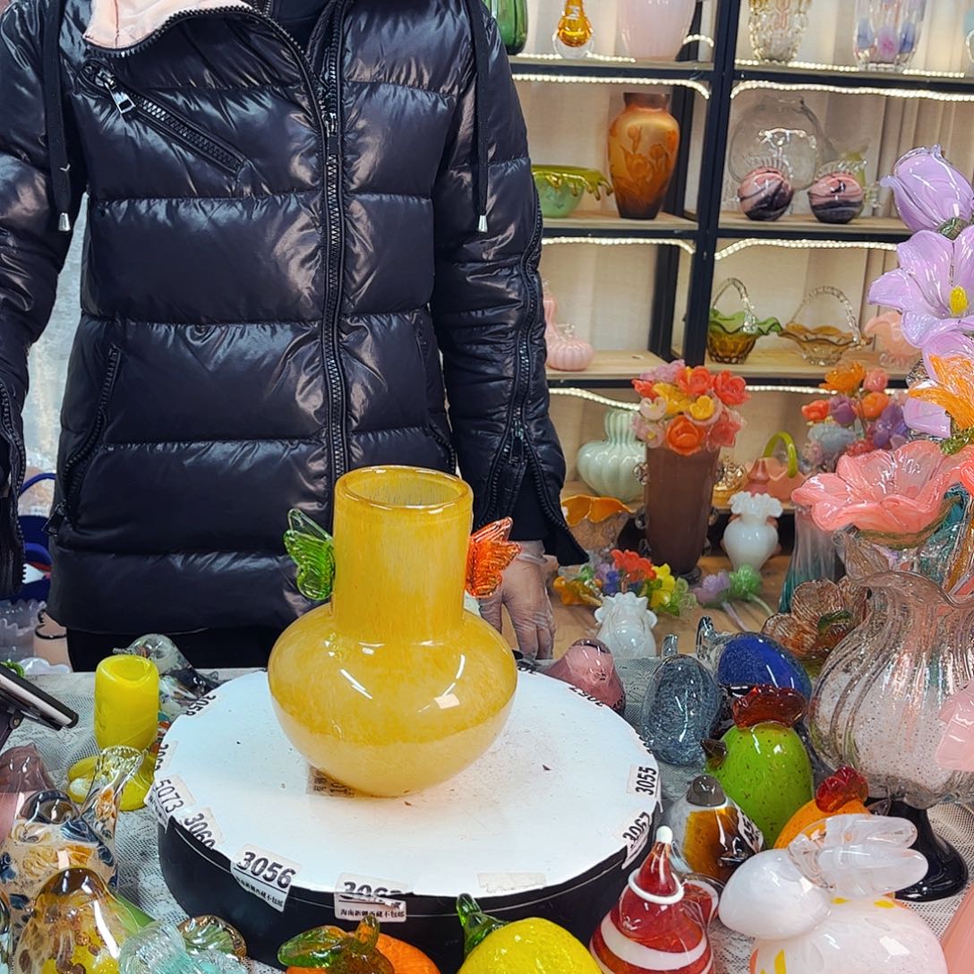 蝴蝶奶油瓶家悦琉璃工艺品