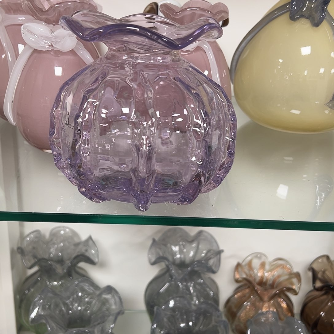 琉璃高14钕紫色琉璃花器