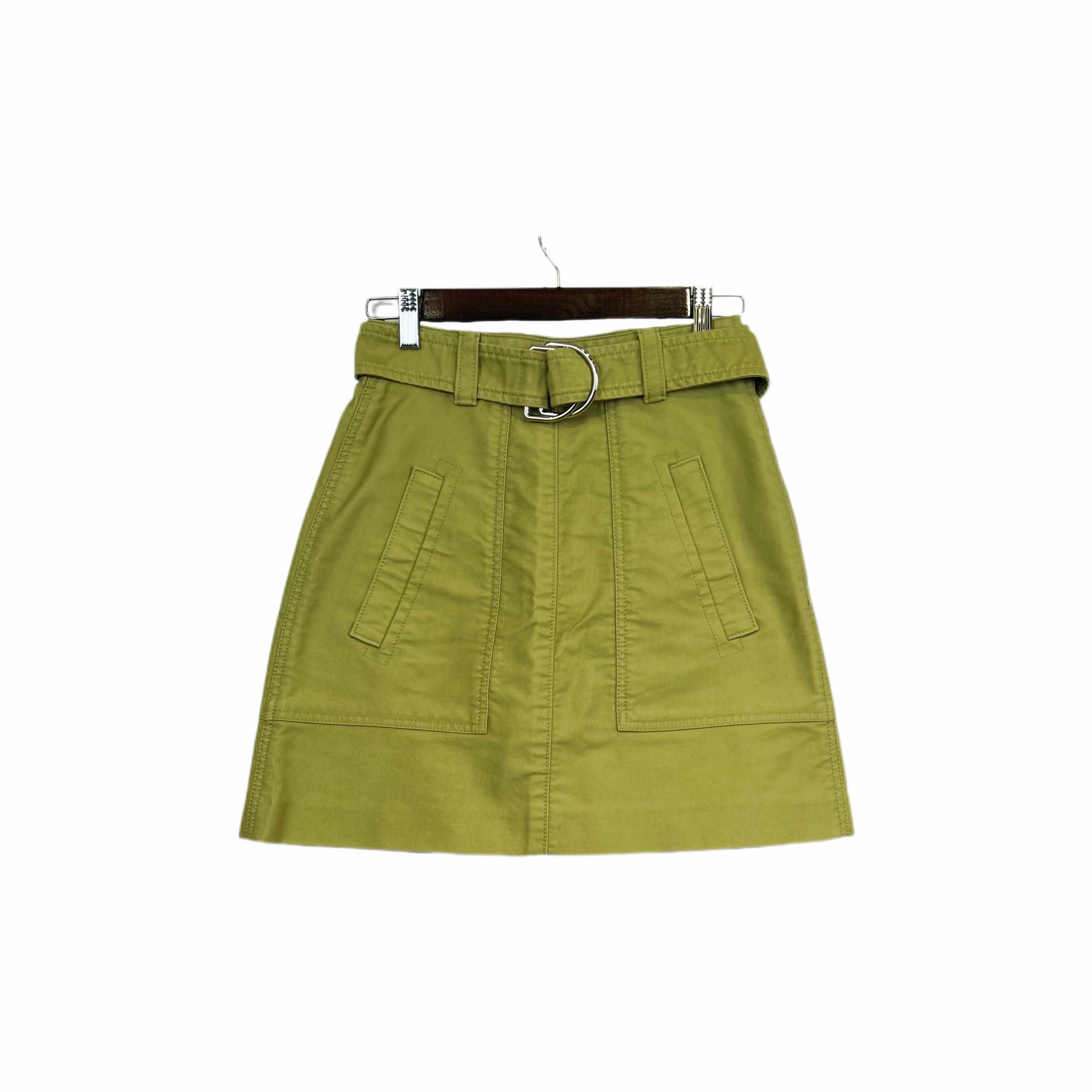 99新 MIU MIU/缪缪 011214 纯色腰带款短裙 38码