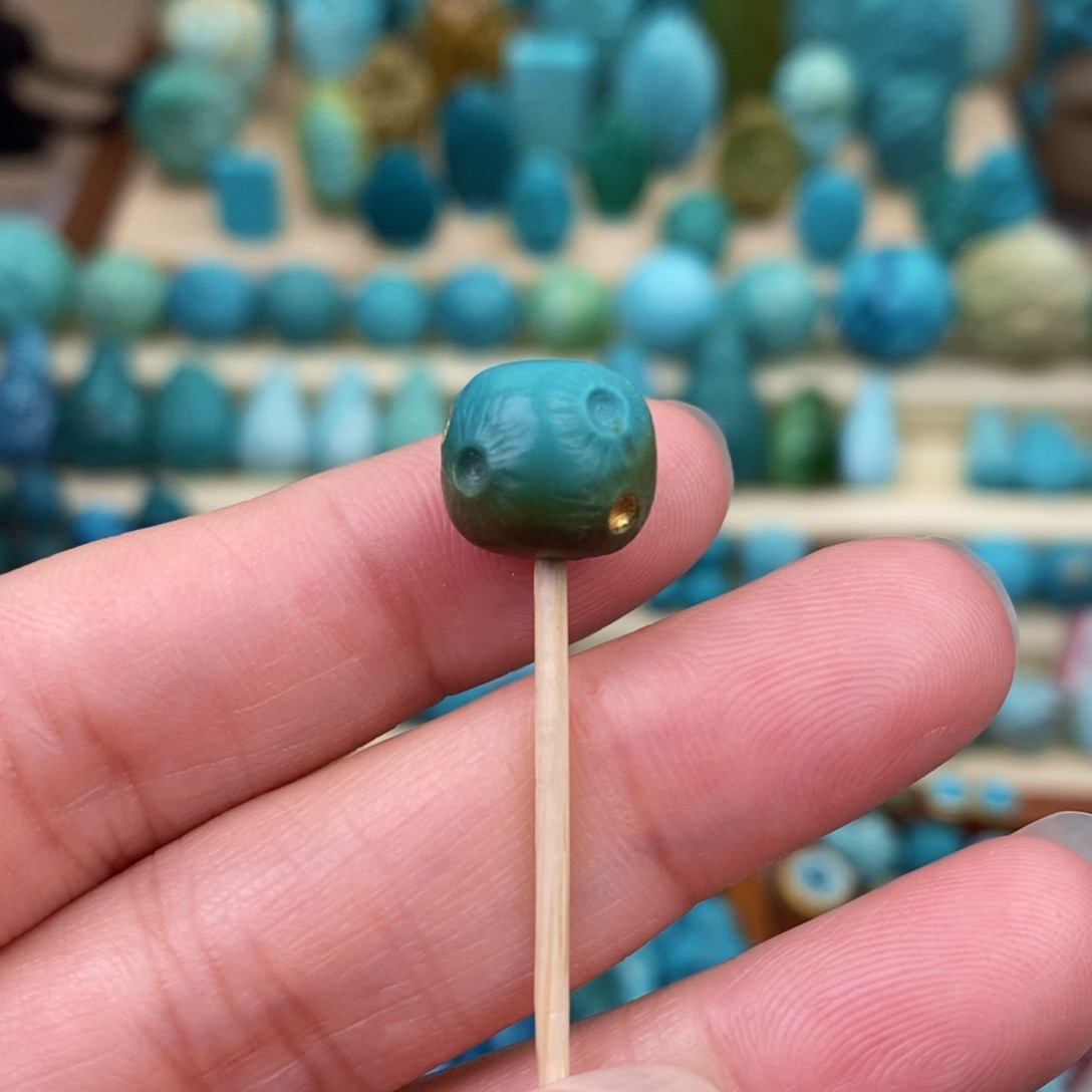 绿松石珠宝奇石未镶嵌11mm