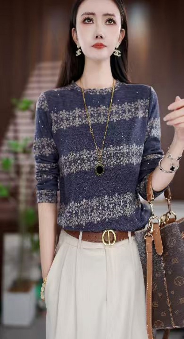 Y299新款时尚百搭气质宽松减龄长袖上衣-悠悠