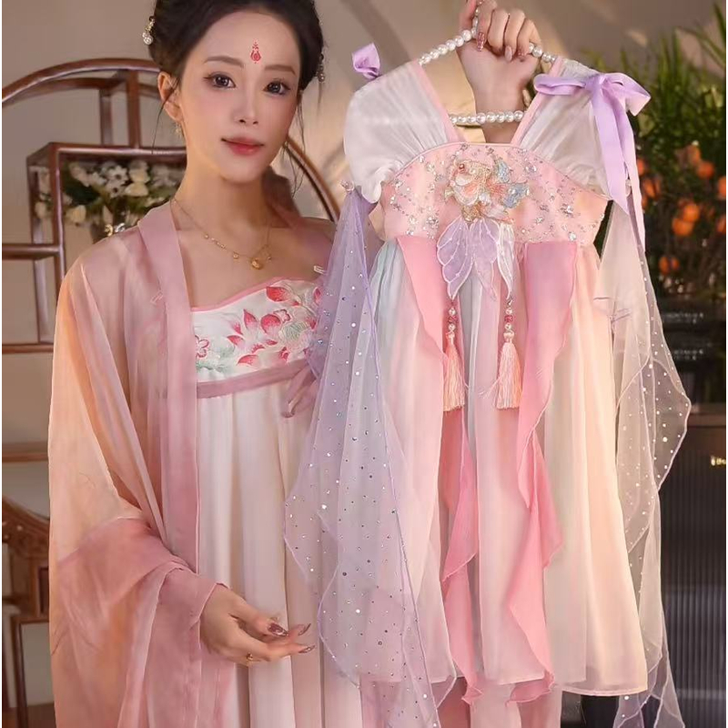 海宁1专属【若鱼】一2025新款女童国风仙气中国风夏季汉服HFQ2532