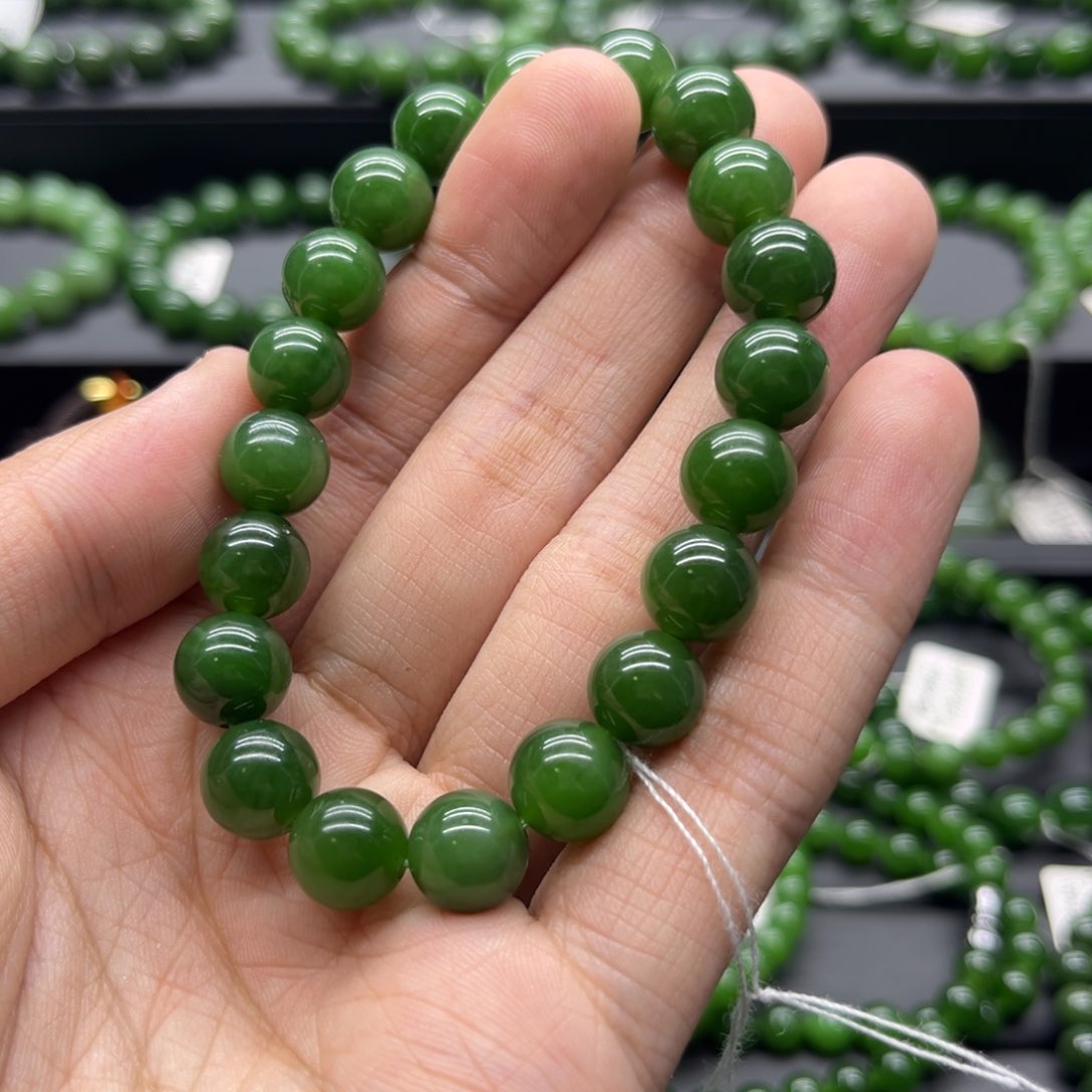 和田玉（碧玉）手链未镶嵌