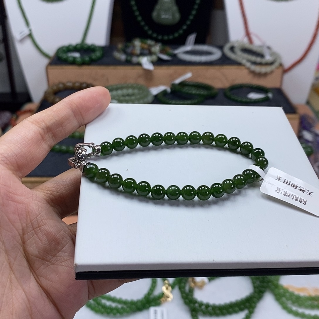 和田玉（碧玉）颈饰未镶嵌6mm