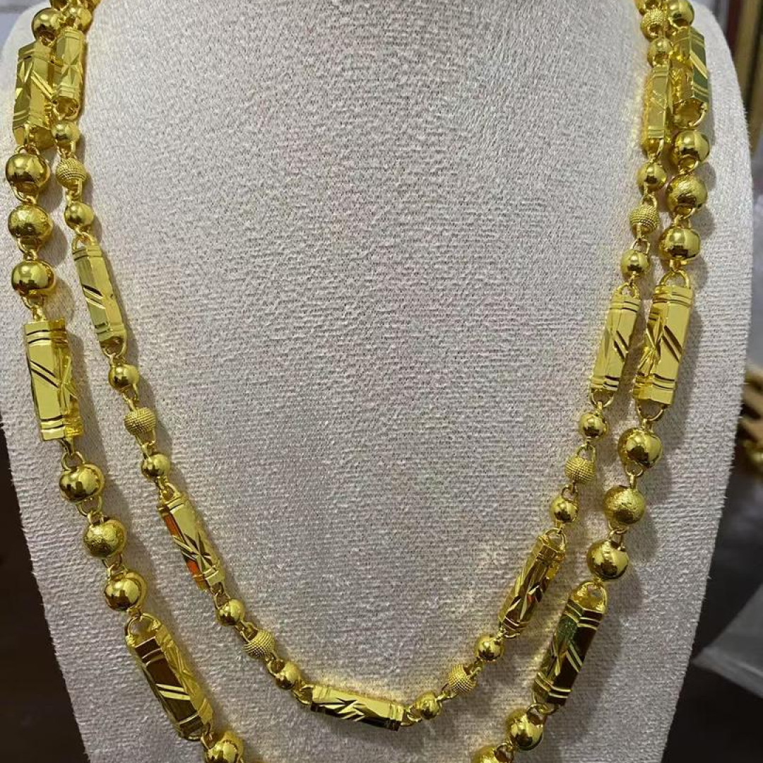 合金项链 孟加拉赤金【六角项链】时尚大气潮流经典百搭霸气首饰