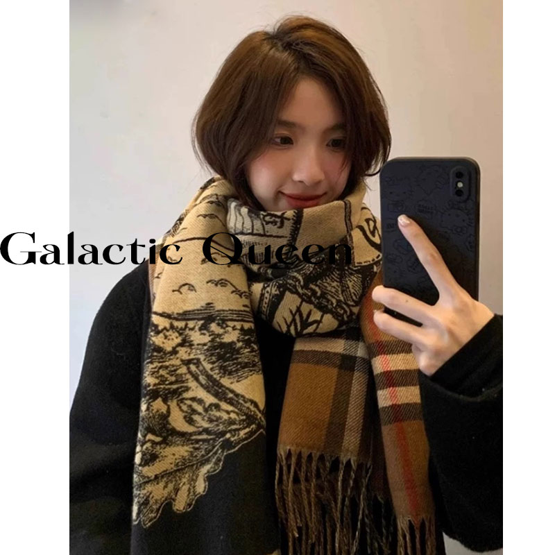Galactic Queen经典款秋冬氛围感围巾时髦百搭保暖护肩围脖
