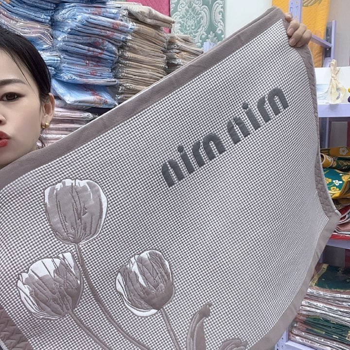 棉咖色郁金香纯棉