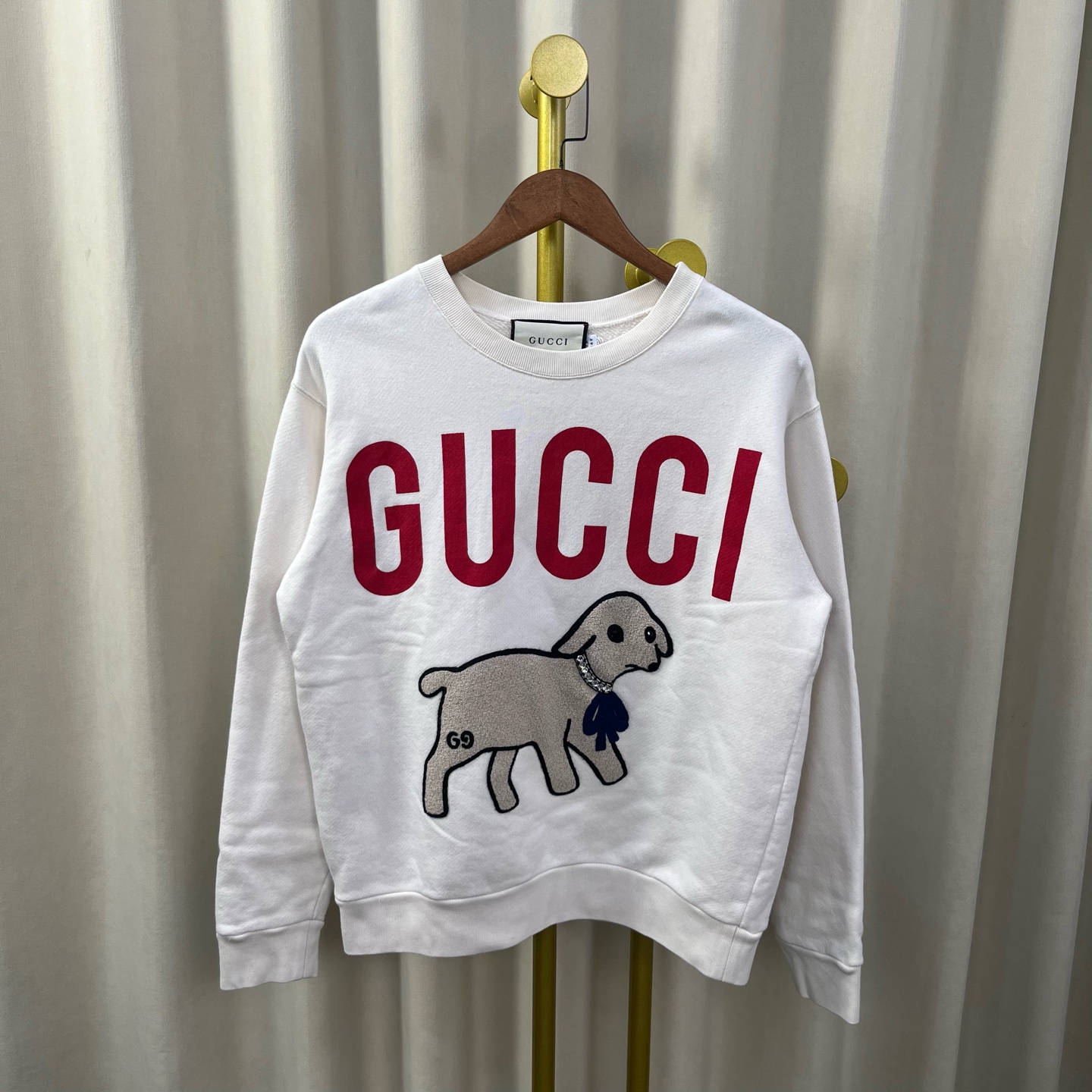 99新 GUCCI/古驰 小羊水钻卫衣 xs码