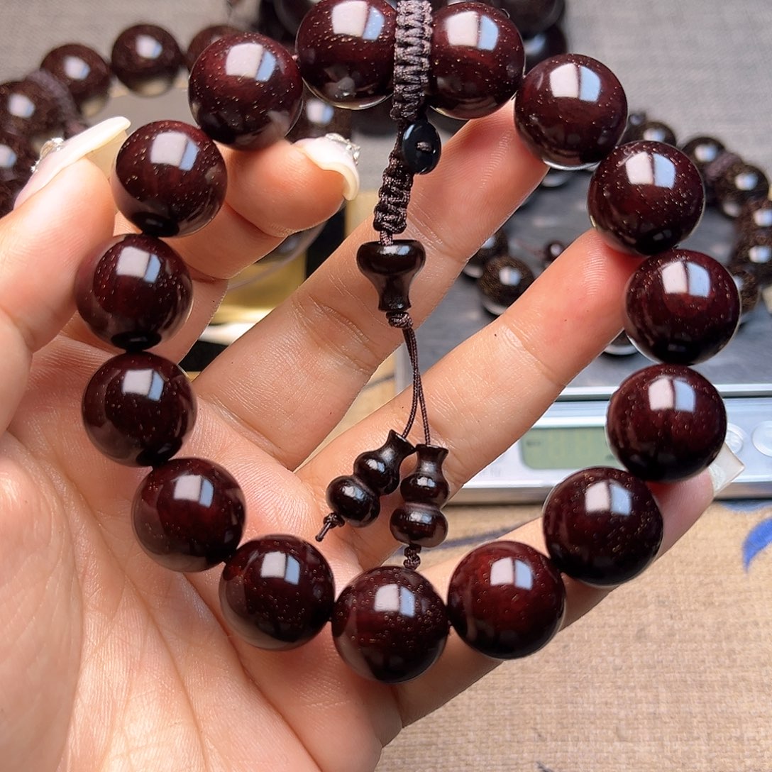 檀香紫檀（小叶紫檀）1.5 15颗小满星