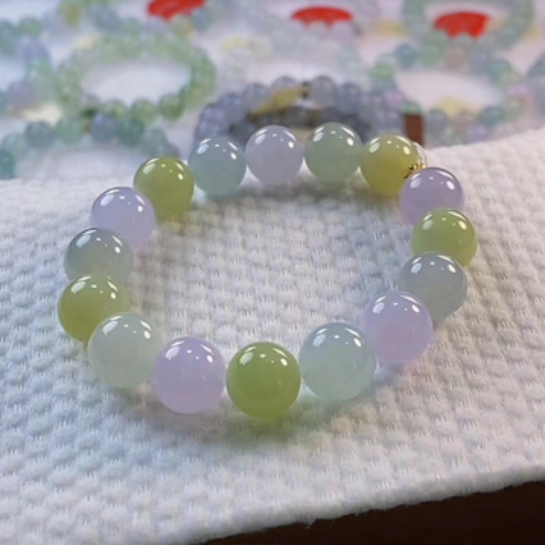 翡翠毛货手串未镶嵌