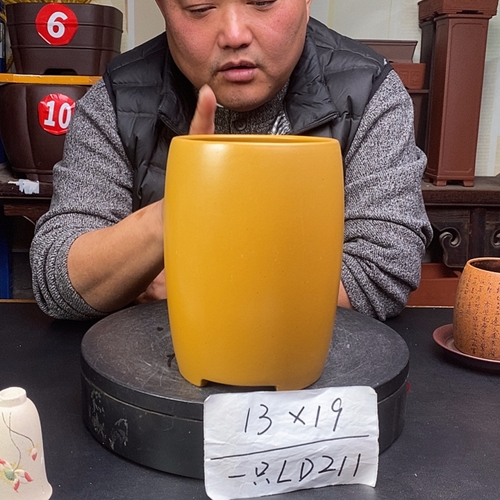 紫砂花盆货号一只LD211