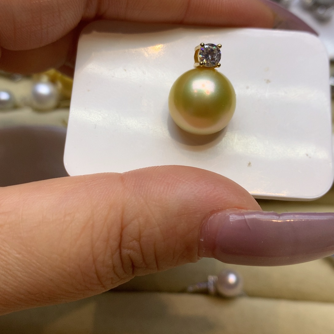 颈饰银S925镶嵌海水珍珠