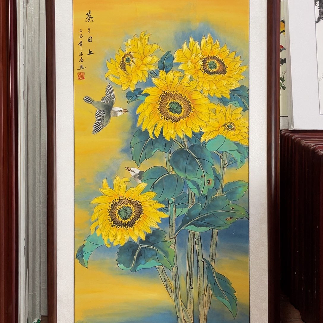国画带框尺寸63*123厘米