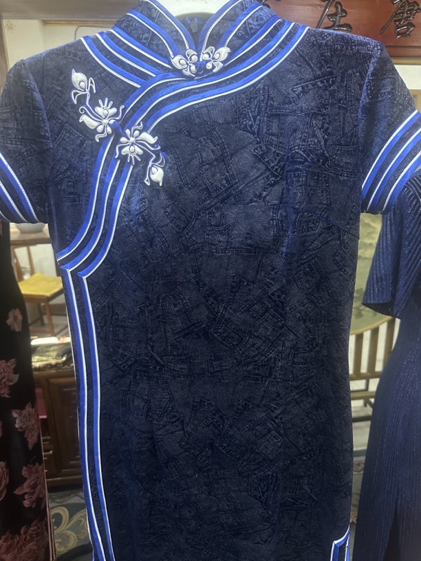 印花复古港风薄款立领常规款旗袍针织设计师百搭速干修身日常