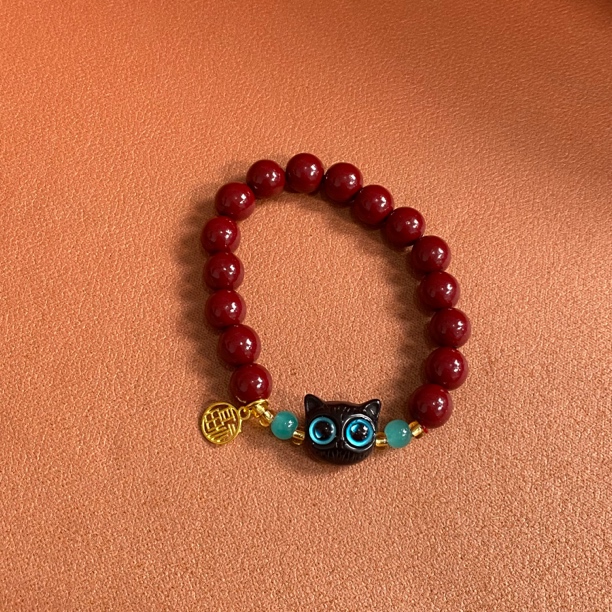 天然辰砂5-171 精品手串（无礼盒）