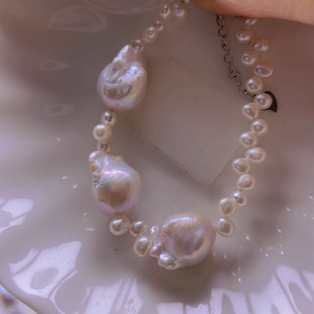 淡水珍珠手绳合金