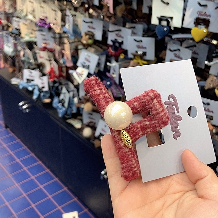 布艺铁合金8公分抓夹