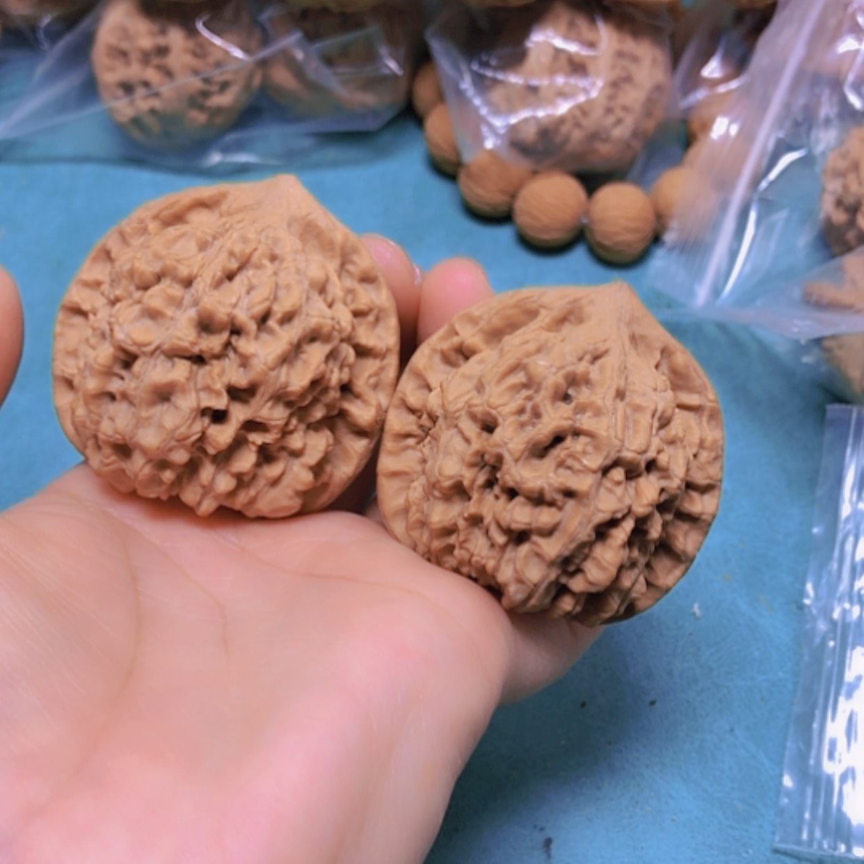 【闪购商品】把件核桃47,5官帽修尖出油