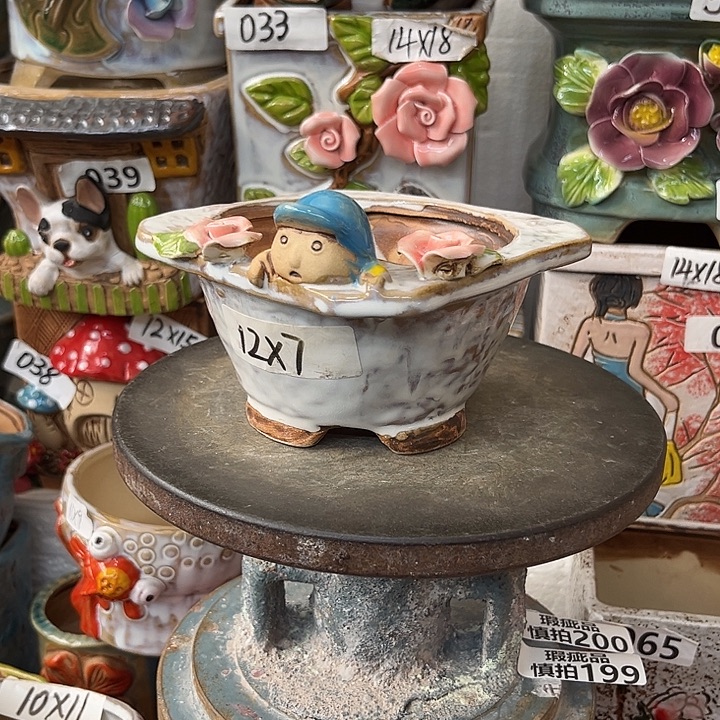 粗陶材质多肉花盆