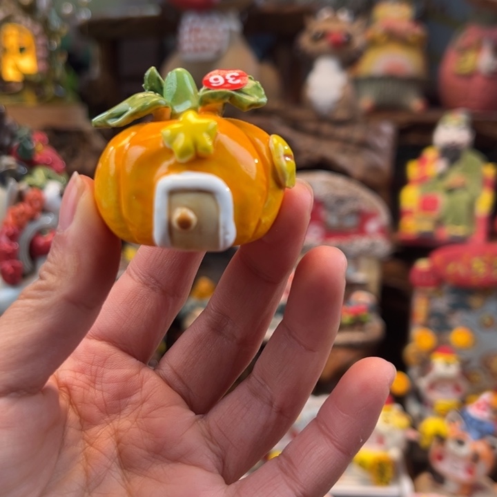 陶摆件小镇青花每日有新品