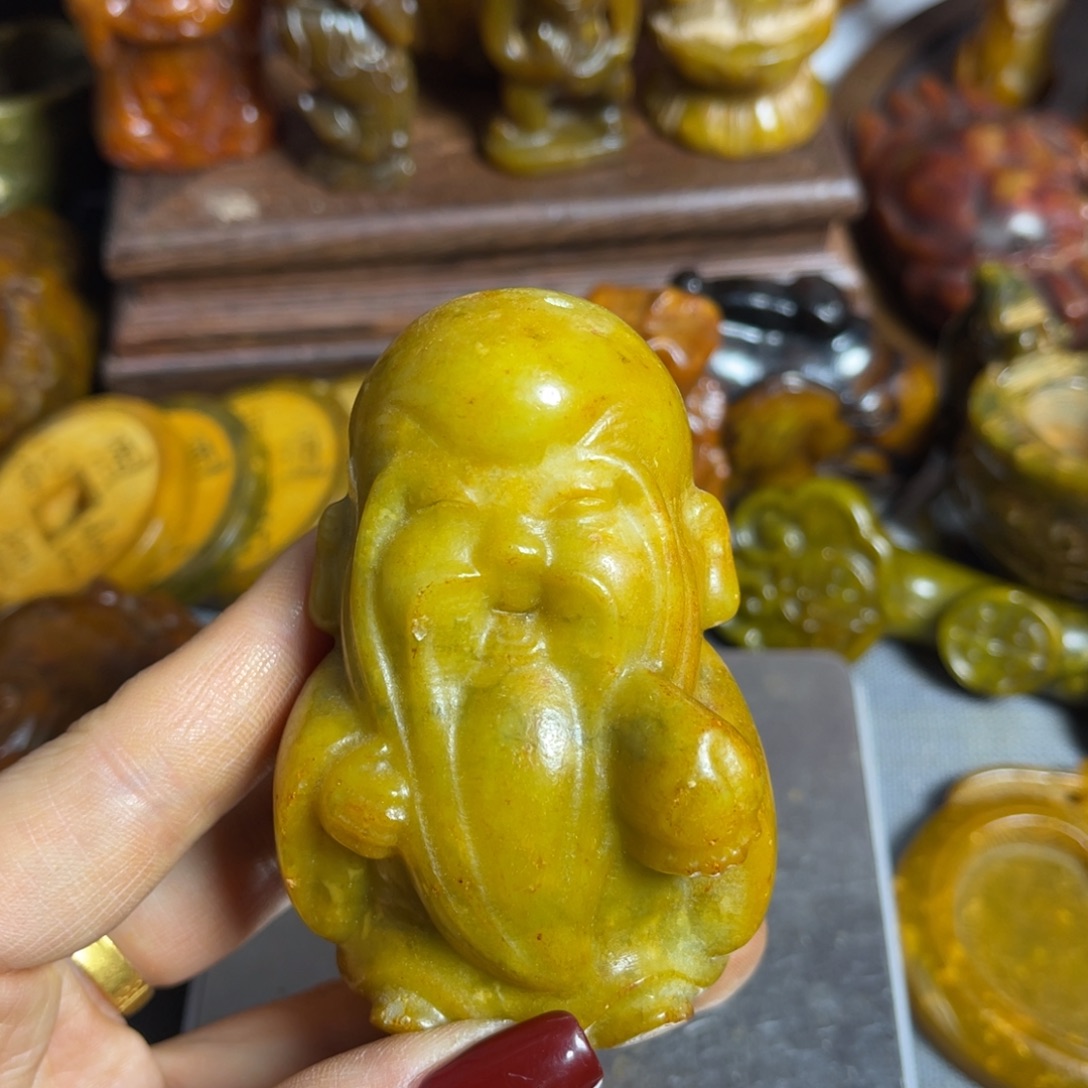 蛇纹石玉合金颈饰