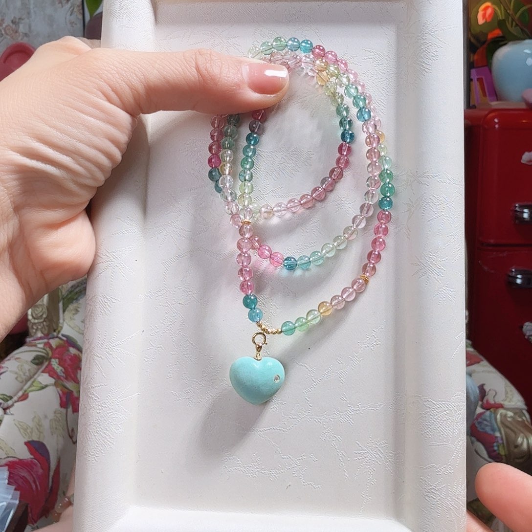 碧玺手链18K金镶嵌手串