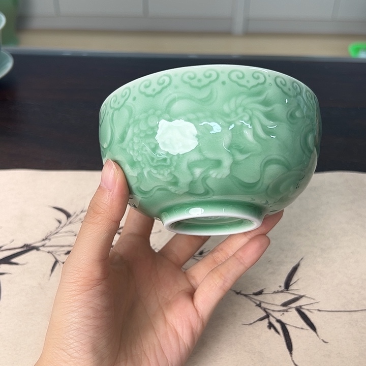 龙泉云间青瓷小米茶器