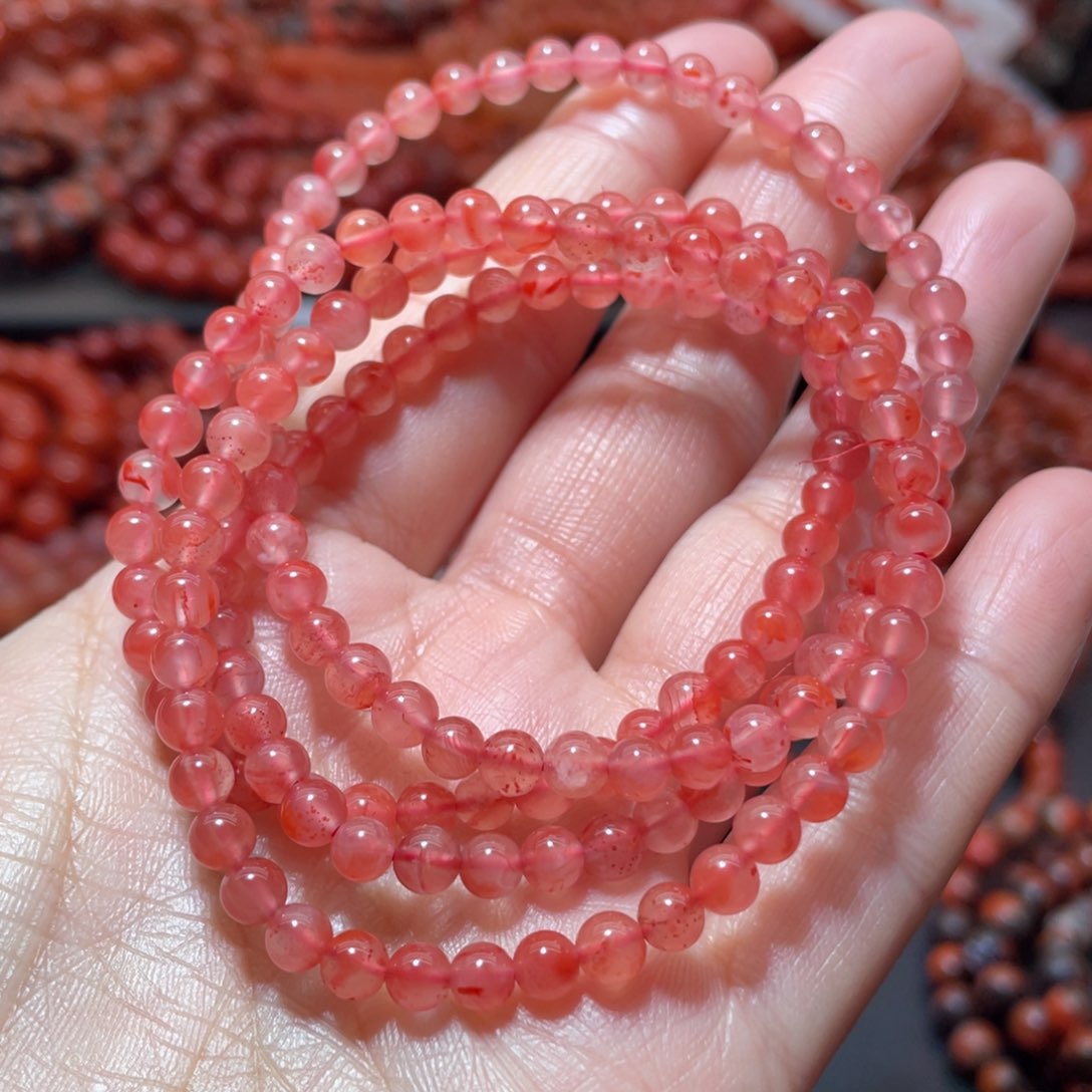 南红玛瑙手链未镶嵌