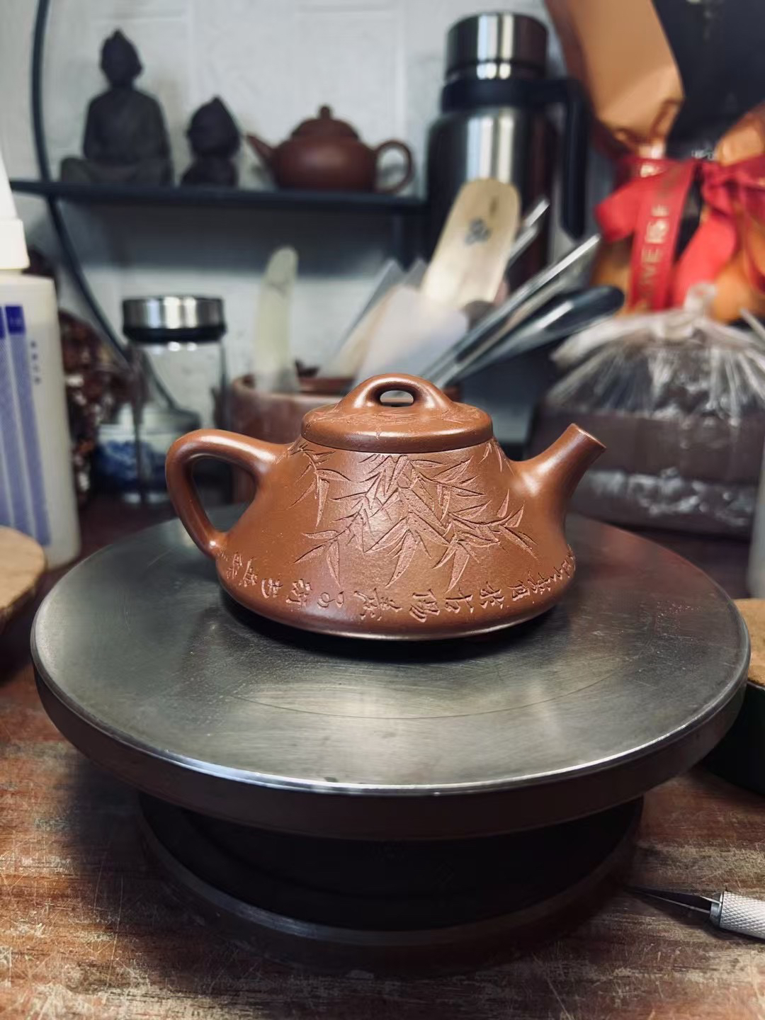 文瓢 精工半手 容量170cc 原矿紫泥