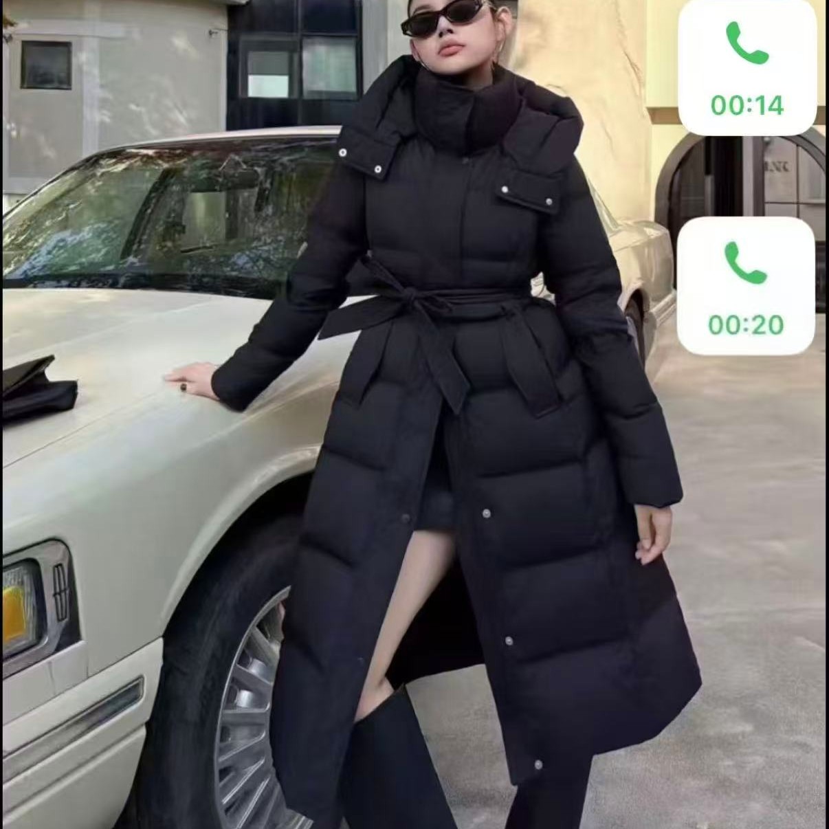 收腰大长款显瘦外套