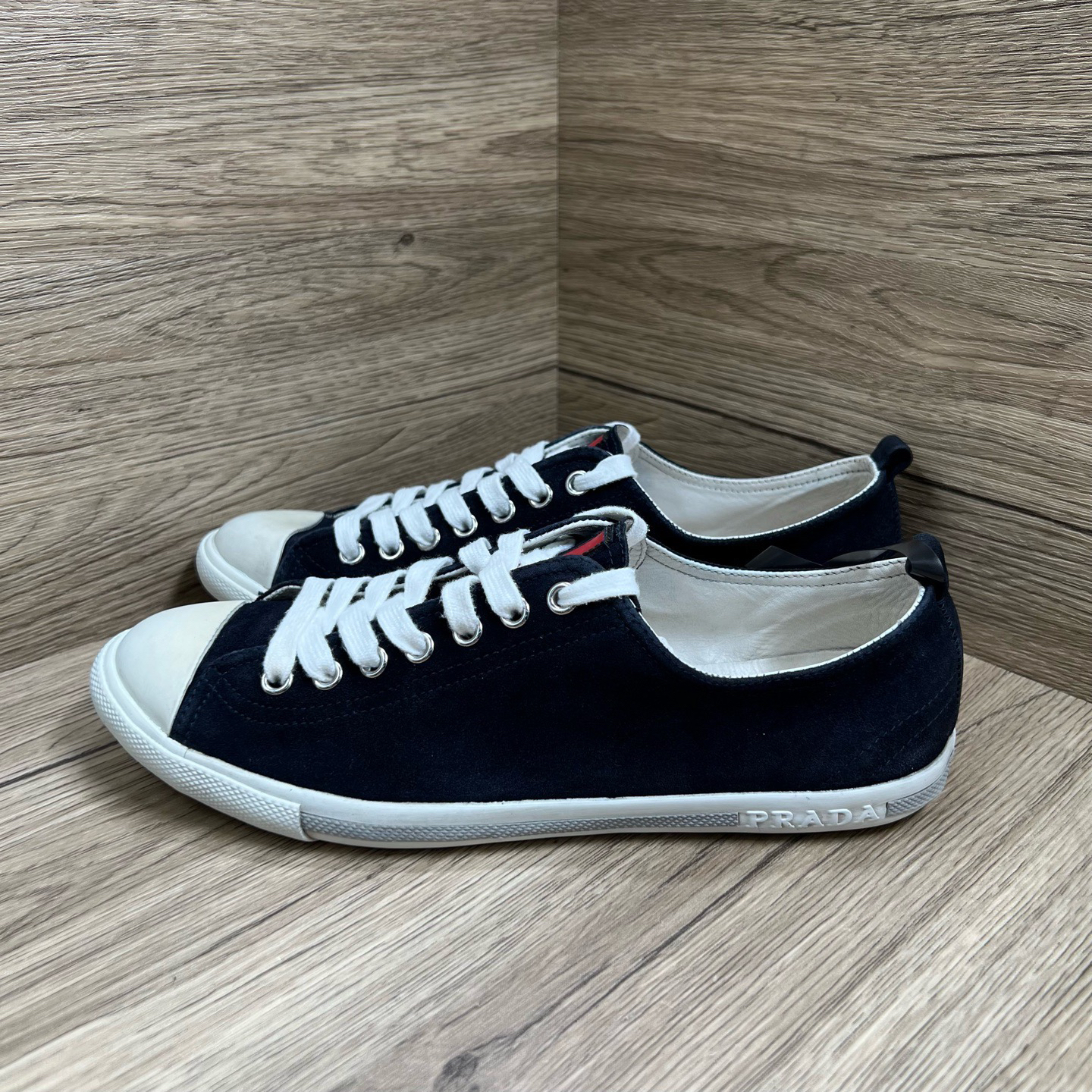 95新 Prada/普拉达 白蓝板鞋 40.5码