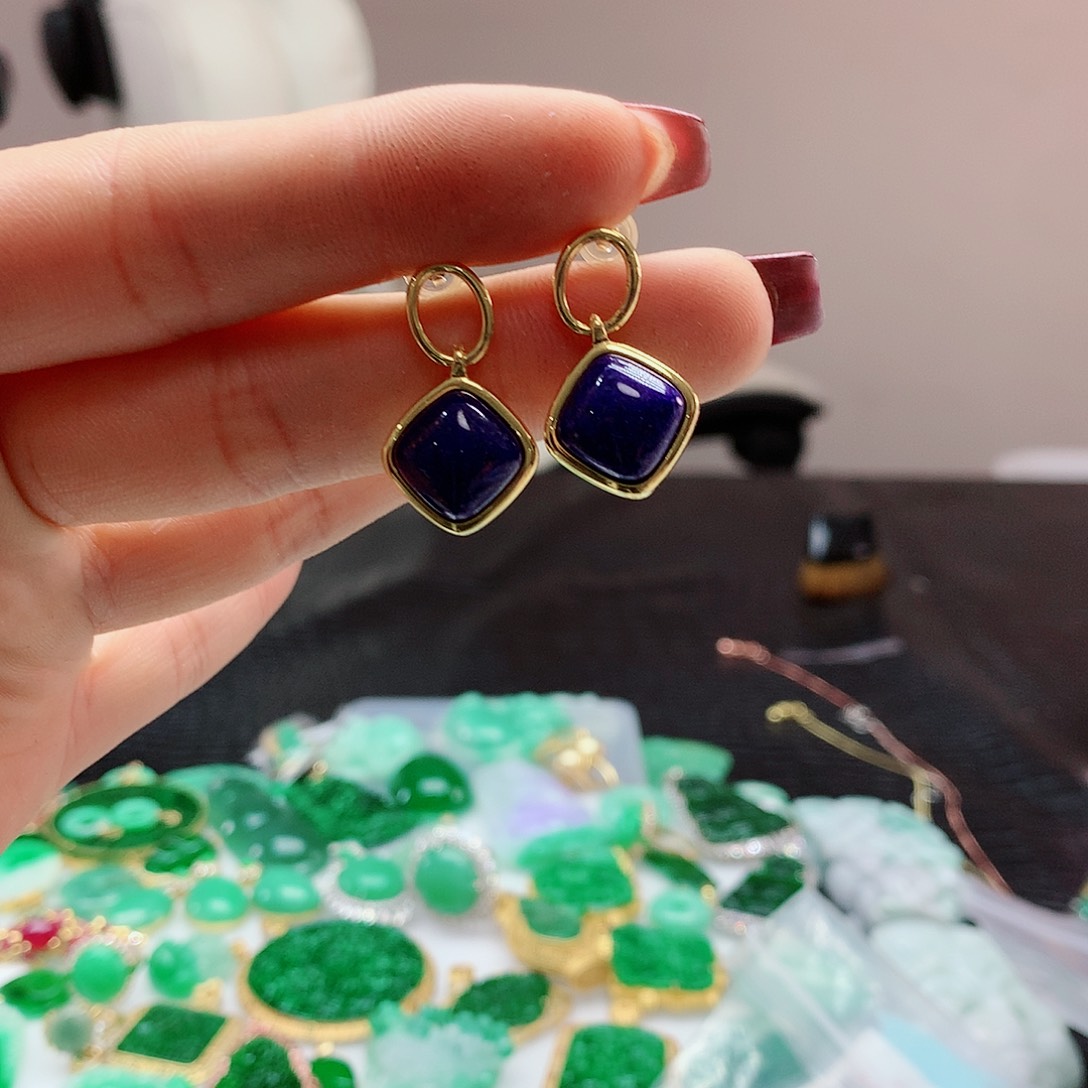 【闪购商品】翡翠耳饰银S925镶嵌，