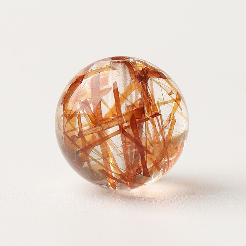【Crystal】Z021天然散珠超七单颗DIY隔珠手工黑金