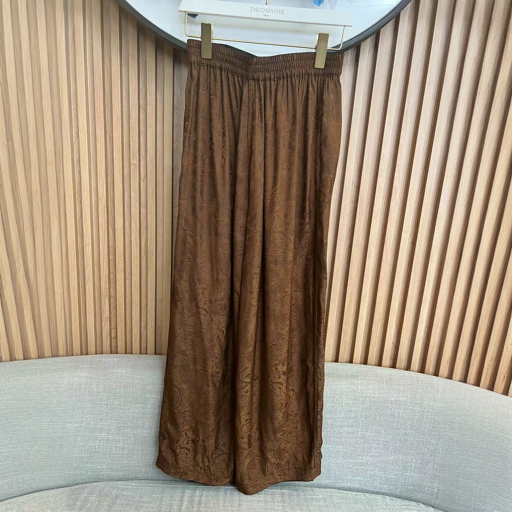 新中式双面穿宽松显瘦气质款休闲裤7056