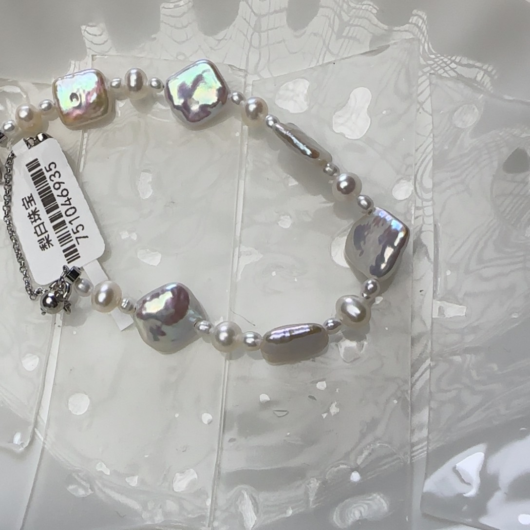 淡水珍珠手绳银S925镶嵌