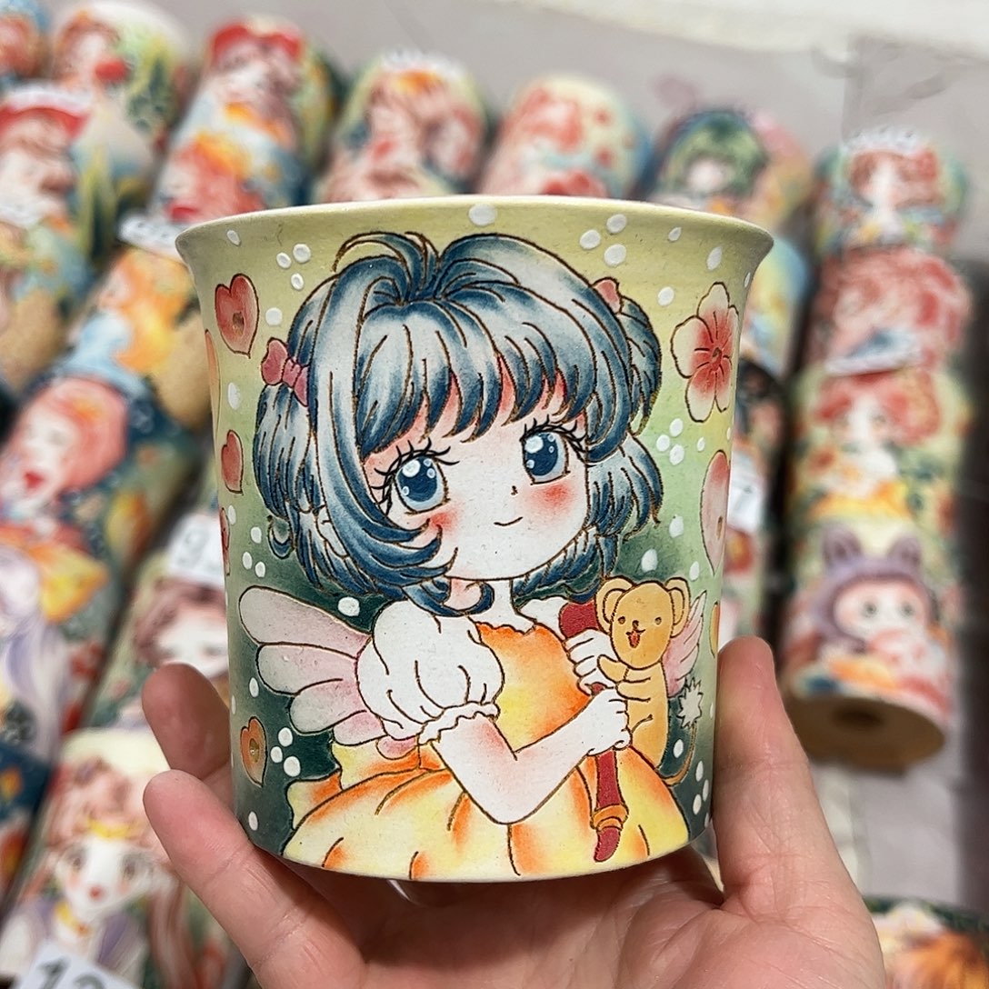 景德镇炫彩手绘口10.5高10